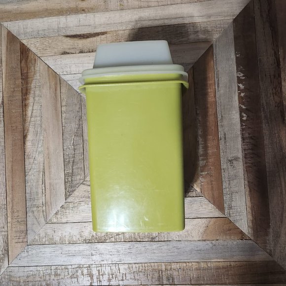 Tupperware Small Pick-A-Deli Pickle Keeper Olice Green Lid Insert 3 pc - Picture 3 of 8